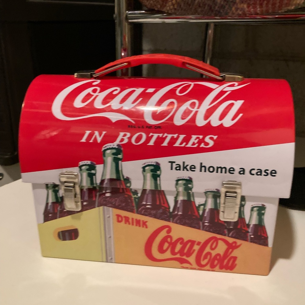 Coca-Cola Red and White Lunchbox with Bottle Design
